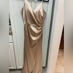 Champaign bridesmaids dress. Size 8 petite